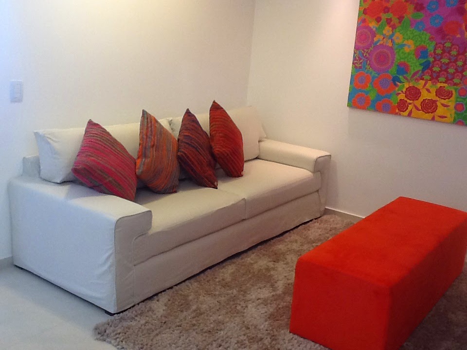 Tok de Requinte Capa para sofa 4 lugares com almofadas soltas