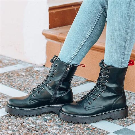 Botas Estilo Militar De Mujer