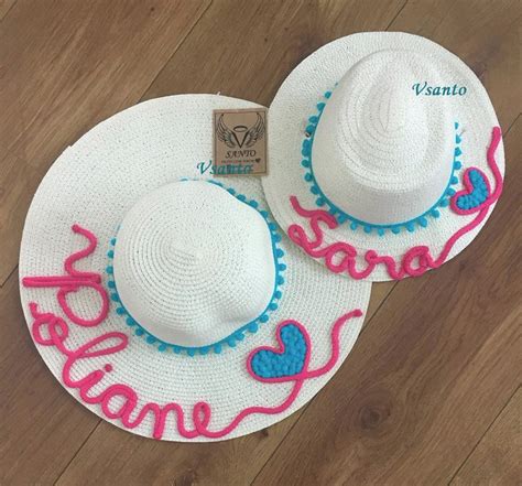 Chapeu De Praia Com Nome Mae E&nbsp;Filha