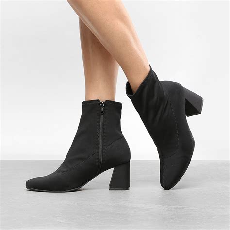 Bota Meia Cano Curto Salto&nbsp;Baixo